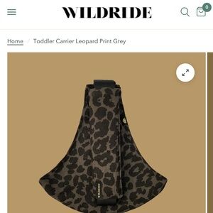Leopard Print Kids Bag - Gray